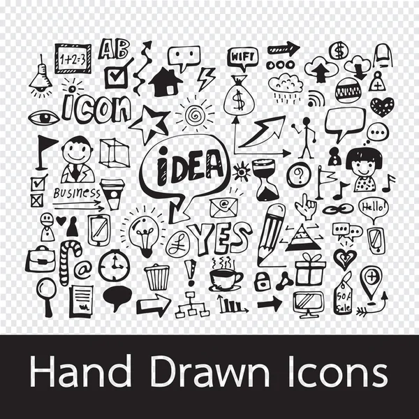 Hand Drawn Icons — Stock Vector