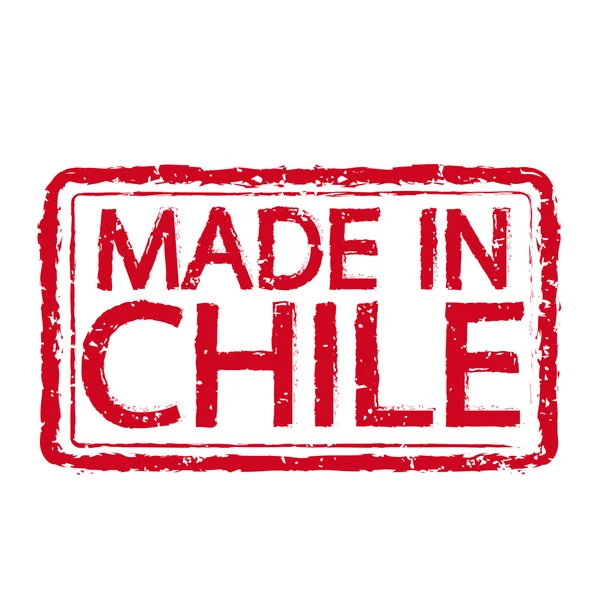 Hecho en CHILE texto del sello Ilustración — Vector de stock