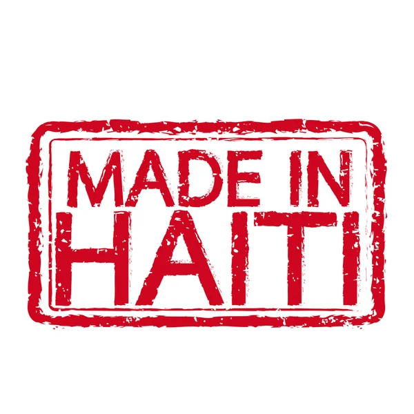 Hecho en texto de sello HAITI Ilustración — Vector de stock