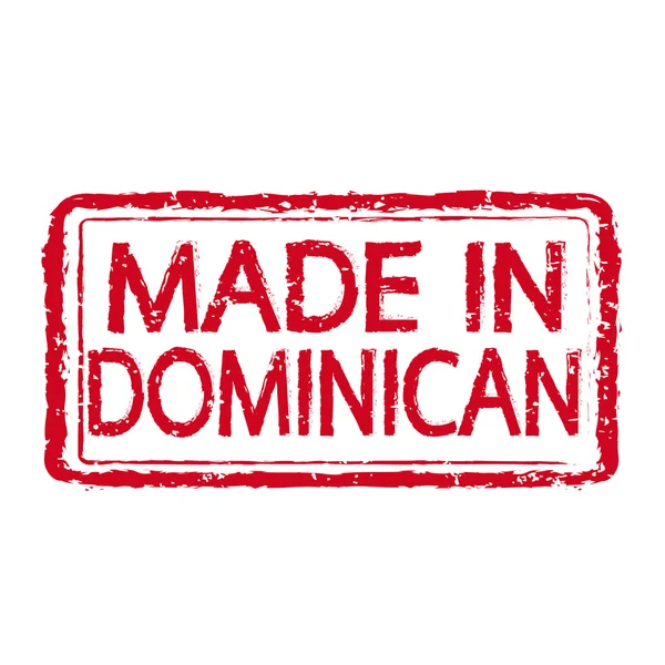 Hecho en DOMINICANO Sello Texto Ilustración — Vector de stock