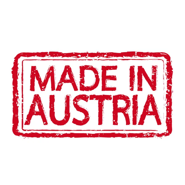 Hecho en AUSTRIA texto del sello Ilustración — Vector de stock
