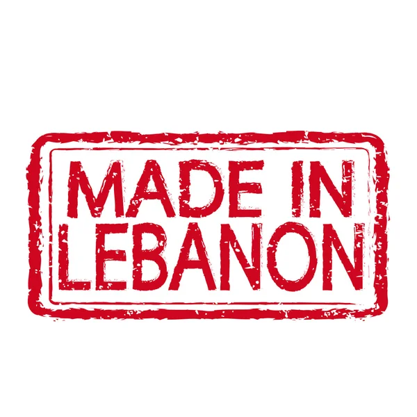 Made in  LEBANON stamp text Illustration — Stock Vector