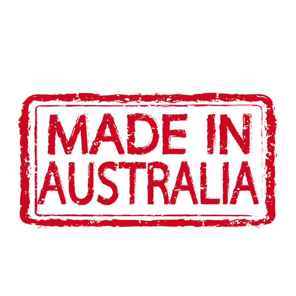 Made in AUSTRALIA stamp text Illustration