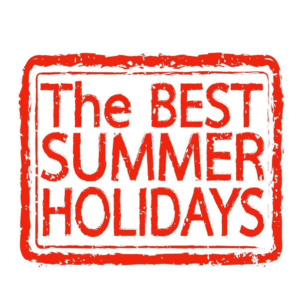 O melhor design de texto de carimbo HOLIDAYS SUMMER — Vetor de Stock