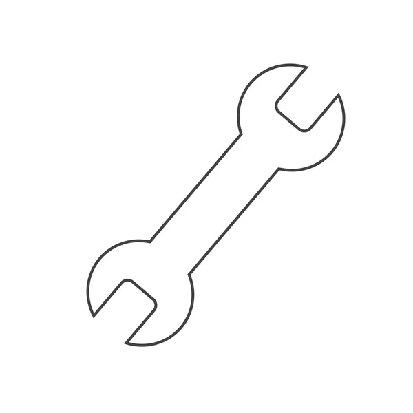 Llave inglesa icono de la herramienta — Vector de stock