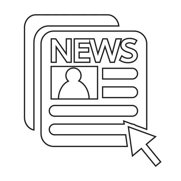 News and newspaper icon — Stock Vector