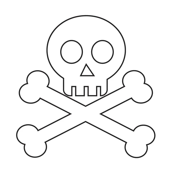 Skull bone icon — Stock Vector