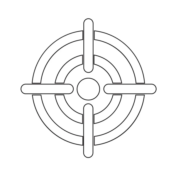Mål ikon illustration — Stock vektor