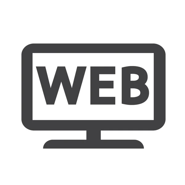 Icône Web TV — Image vectorielle