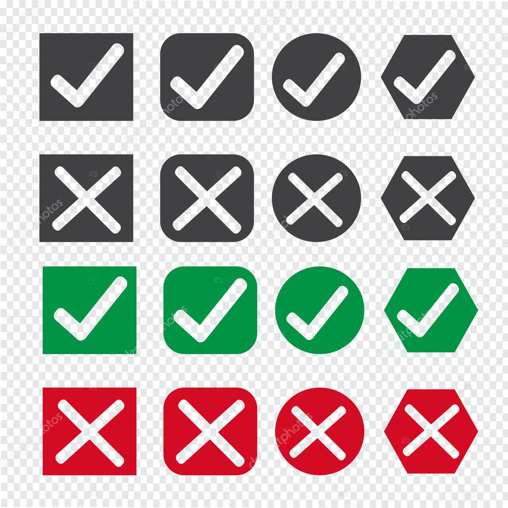 Check box icon set