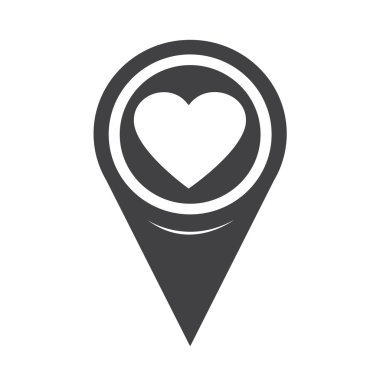 지도 포인터 심장 아이콘