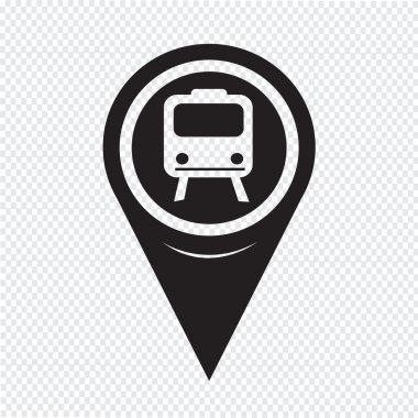 Harita işaretçi tren simgesi