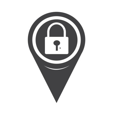 Harita işaretçi kilit simgesi