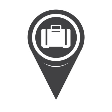Map Pointer Luggage Icon