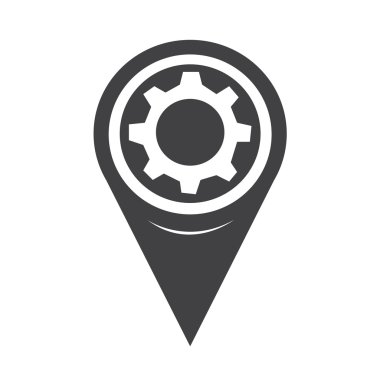Map Pointer Gear Icon