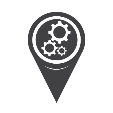 Map Pointer Gear Icon