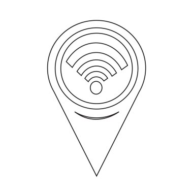 Map Pointer Wifi Icon