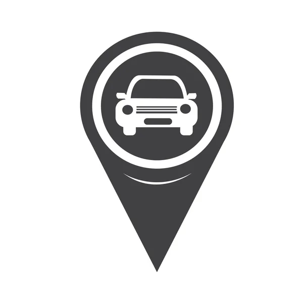 Carte géographique Pointer Car Icon — Image vectorielle