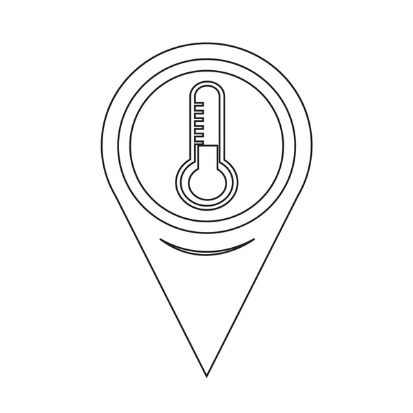 Піктограма термометра карт — стоковий вектор