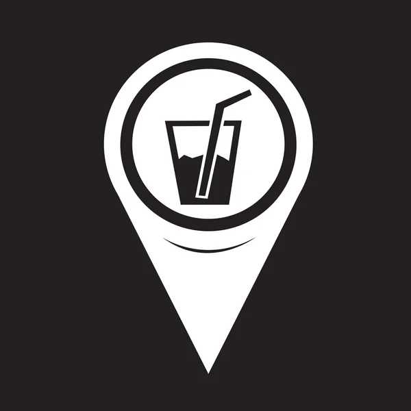 Mapa Pointer Drink Icono — Vector de stock