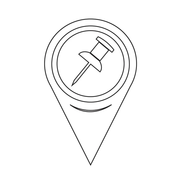 Mapa icono puntero — Vector de stock