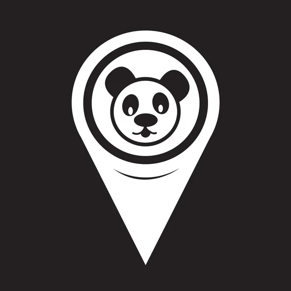 Kartenzeiger-Panda-Symbol — Stockvektor