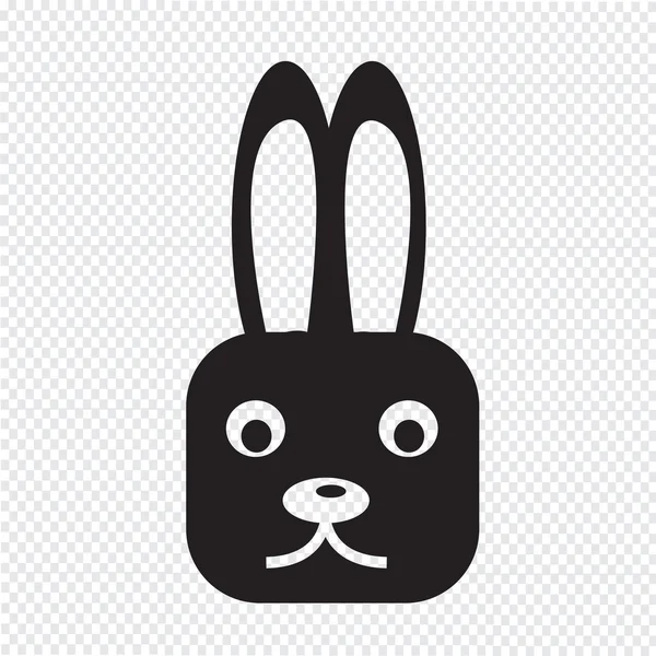 Bunny rabbit icon — Stock Vector