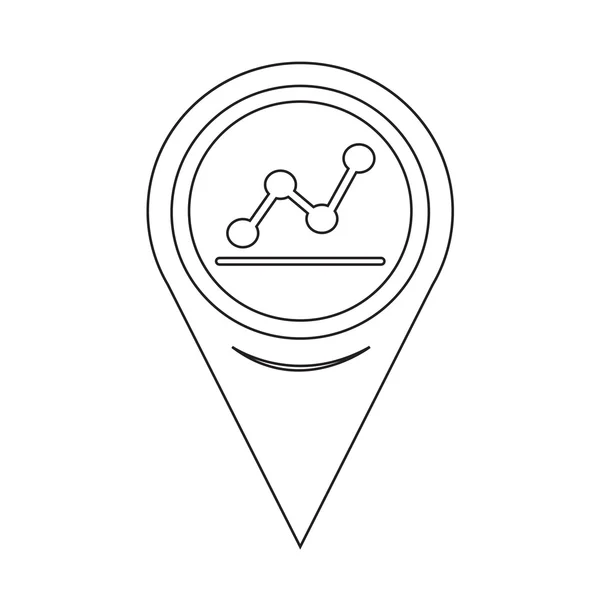 Maps-Zeigergrafik-Symbol — Stockvektor