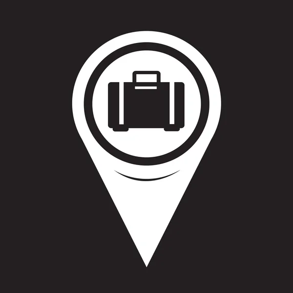 Map Pointer Luggage Icon — Stockový vektor