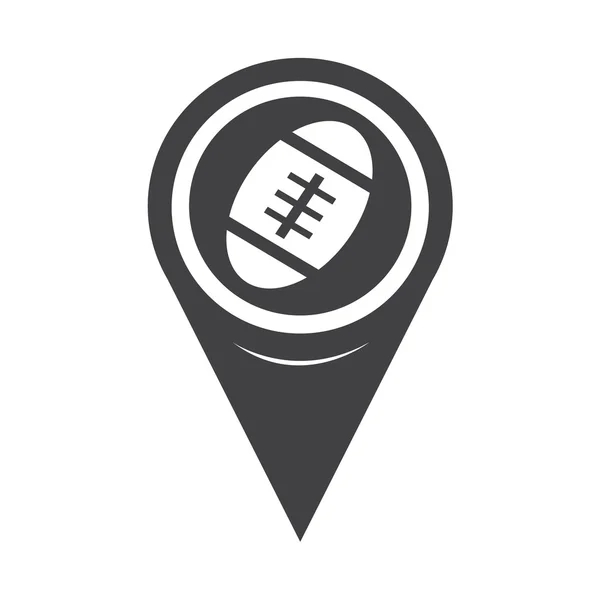 Mapa Pointer American Football Icon — Vector de stock