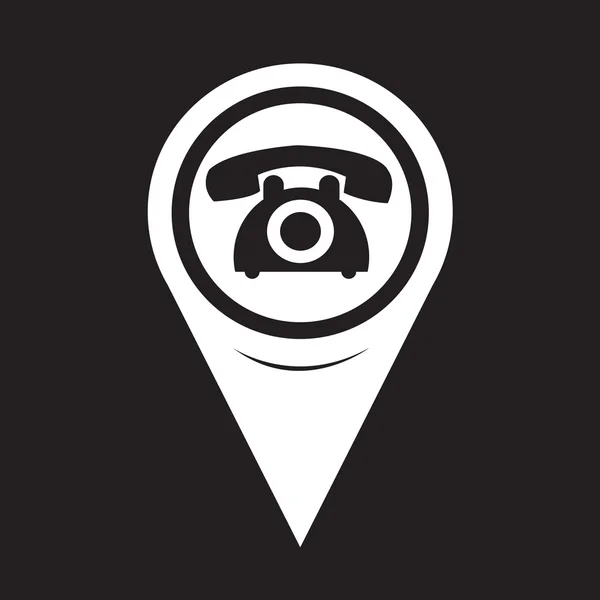 Map Pointer Old Phone Icon — ストックベクタ