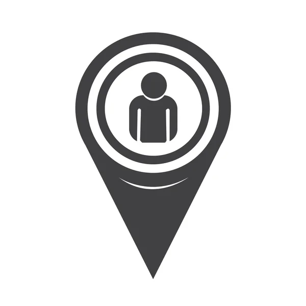 Mapa Pointer Persona icono — Vector de stock
