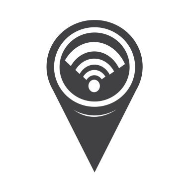 Map Pointer Wifi Icon