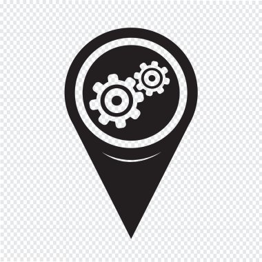 Map Pointer Gear icon
