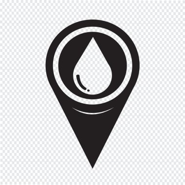 Map Pointer Water Drop Icon