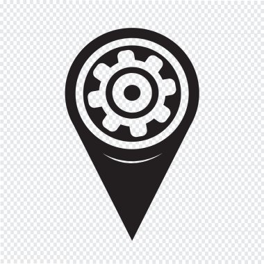 Map Pointer Gear icon