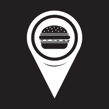 Map Pointer Burger icon