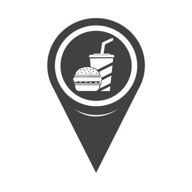 Map Pointer Fast Food Icon