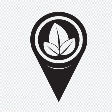 Map Pointer Leaf Icon