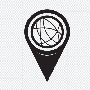 Map Pointer Global Social Network Icon