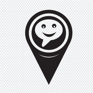Map Pointer Talking Bubble Icon