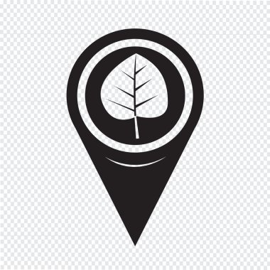 Map Pointer Leaf Icon