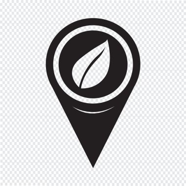 Map Pointer Leaf Icon