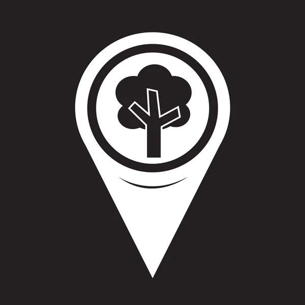 Map Pointer Tree icon — Stockový vektor