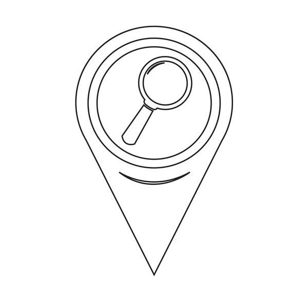 Map Pointer Search Icon — Wektor stockowy