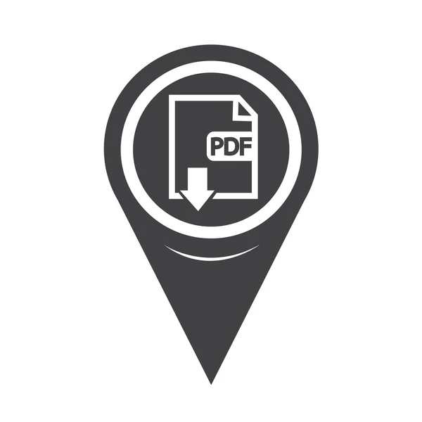 Mapa de puntero icono PDF — Vector de stock