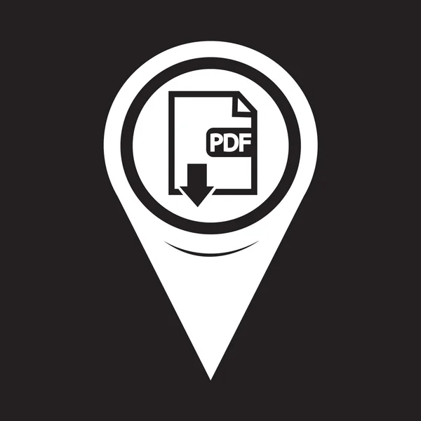 Map Pointer PDF icon — ストックベクタ