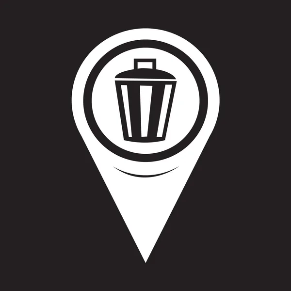 Map Pointer Bin Icon — Stockvector