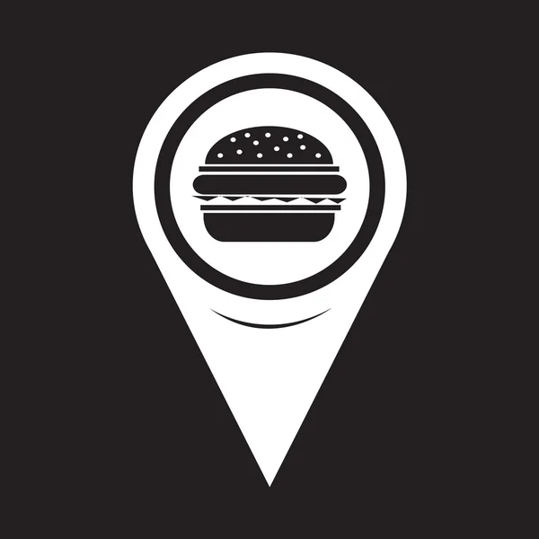 Map Pointer Burger icon — 图库矢量图片