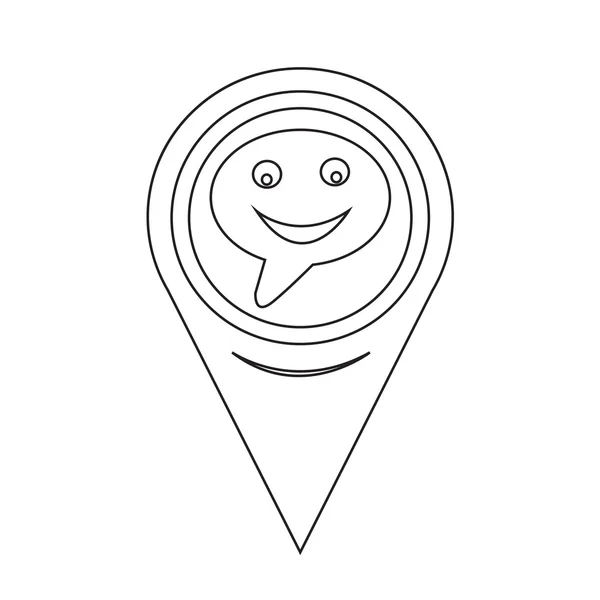 Map Pointer Talking Bubble Icon — 图库矢量图片